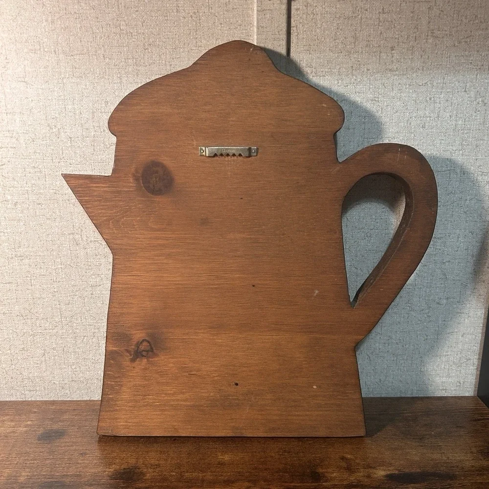 Vintage Granny Core, Butter Mom, Wooden Coffee Pot Peg Key Holder Wall Mount